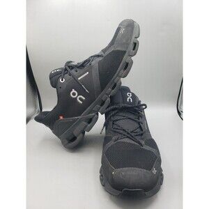 On CloudFlyer All Over Black Men's Size 12 Waterproof Running Shoes